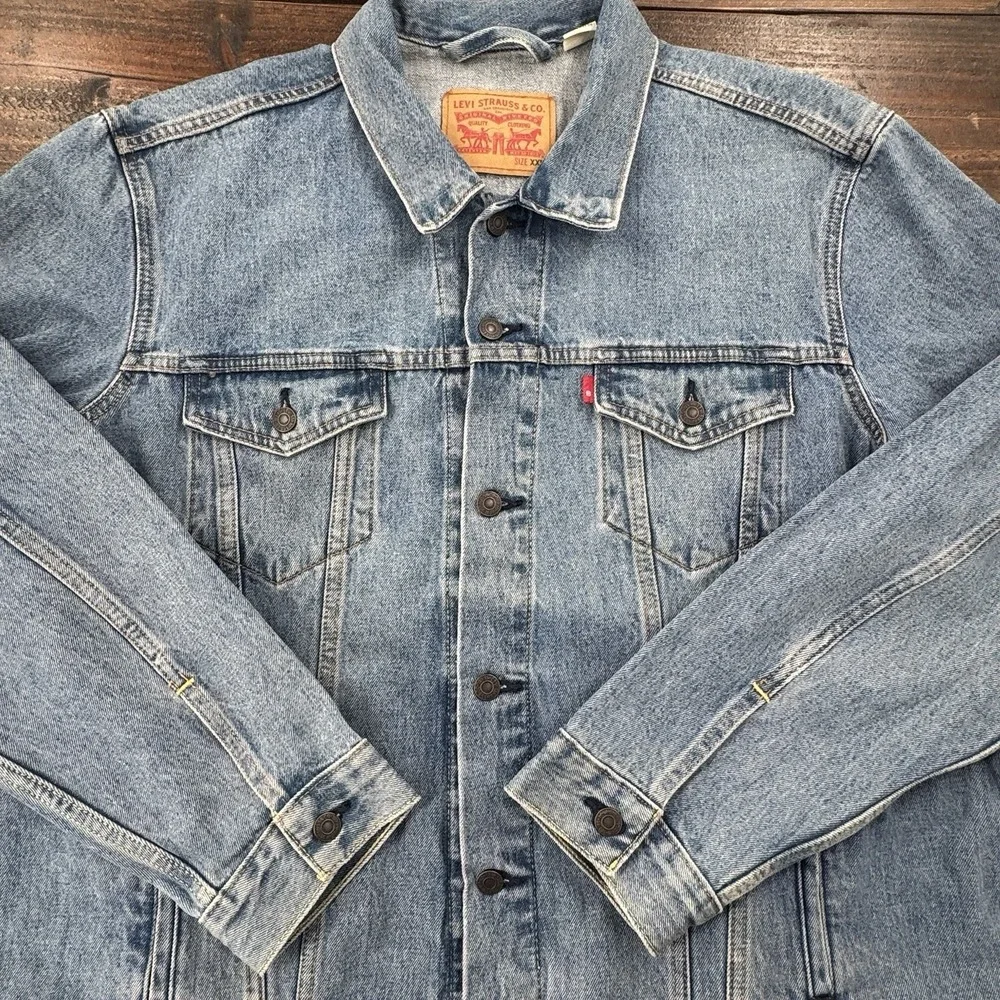 Levi's Ex-Boyfriend UNISEX Trucker Denim Jacket Back Silhouette Graphic Mens 2XL